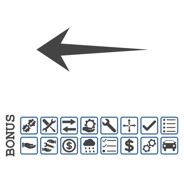 Icône vectorielle plat gauche avec bonus — Image vectorielle