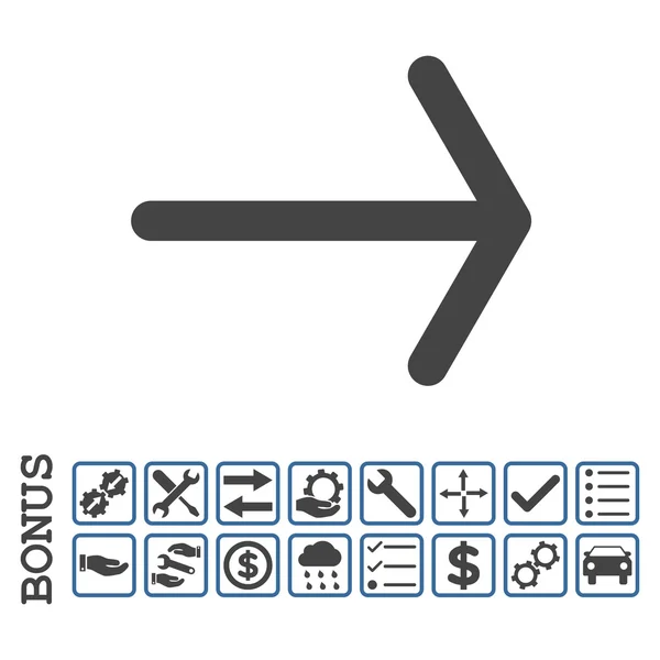 Icône vectorielle plate droite avec bonus — Image vectorielle