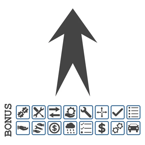 Flèche vers le haut Icône vectorielle plate avec bonus — Image vectorielle