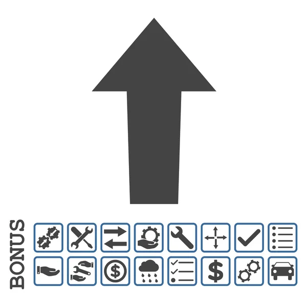 보너스와 함께 평면 벡터 아이콘 위쪽 화살표 — 스톡 벡터