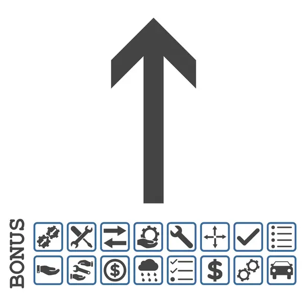 Flecha arriba plano Vector icono con bono — Archivo Imágenes Vectoriales