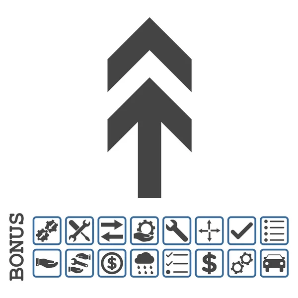 Flecha arriba plano Vector icono con bono — Archivo Imágenes Vectoriales