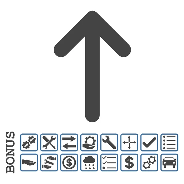 Flecha arriba plano Vector icono con bono — Archivo Imágenes Vectoriales