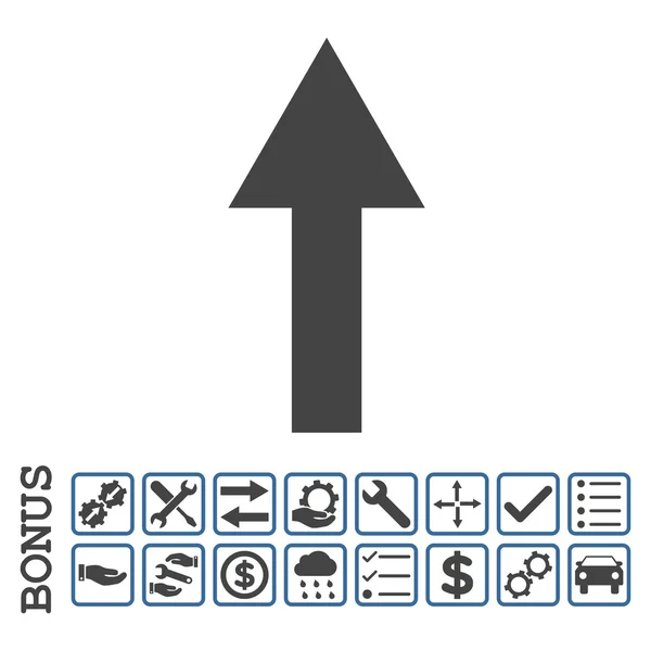 Flecha arriba plano Vector icono con bono — Archivo Imágenes Vectoriales