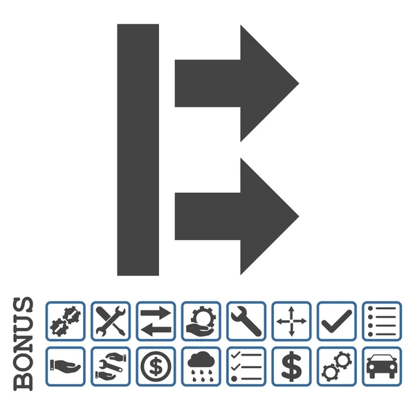 Brengen recht platte Vector Icon met Bonus — Stockvector