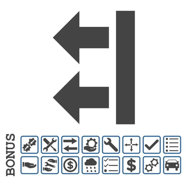 Bring Left Flat Vector Icon with Bonus — стоковый вектор