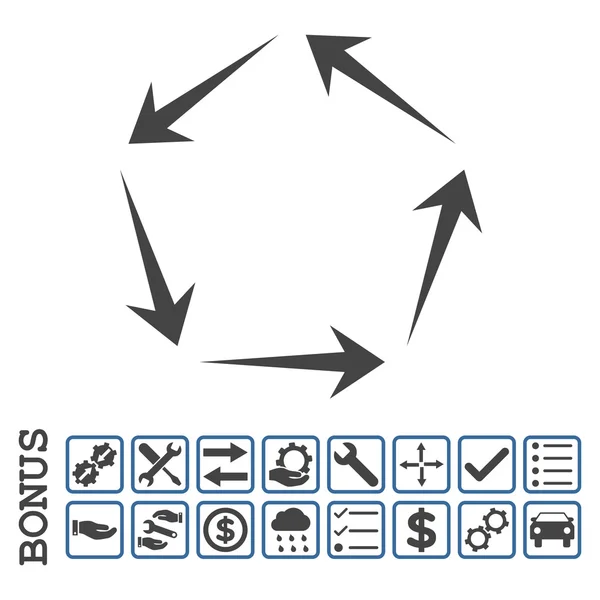 Kreislauf-Flat-Vektor-Symbol mit Bonus — Stockvektor