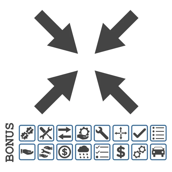 Comprimir flechas plana Vector icono con bono — Archivo Imágenes Vectoriales