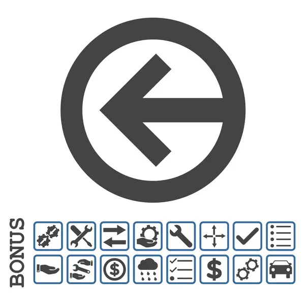 Dirección izquierda plana Vector icono con bonificación — Archivo Imágenes Vectoriales