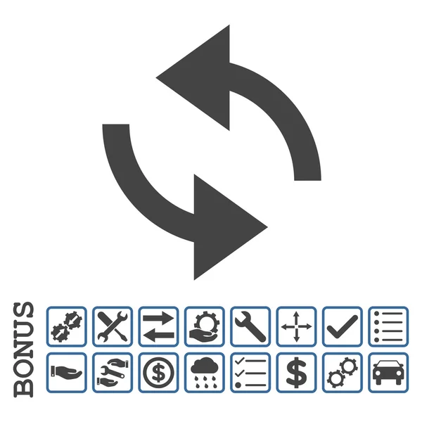 Icono de vector plano de flechas de cambio con bonificación — Archivo Imágenes Vectoriales