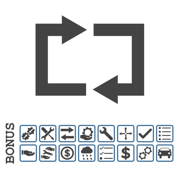 Échanger des flèches plat vectoriel icône avec Bonus — Image vectorielle