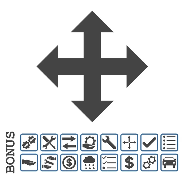 Expanda el icono plano del vector con la prima — Archivo Imágenes Vectoriales