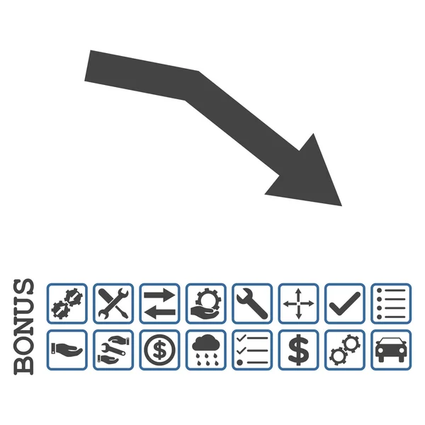 Fail Trend Flat Vector Icon With Bonus — Stock Vector
