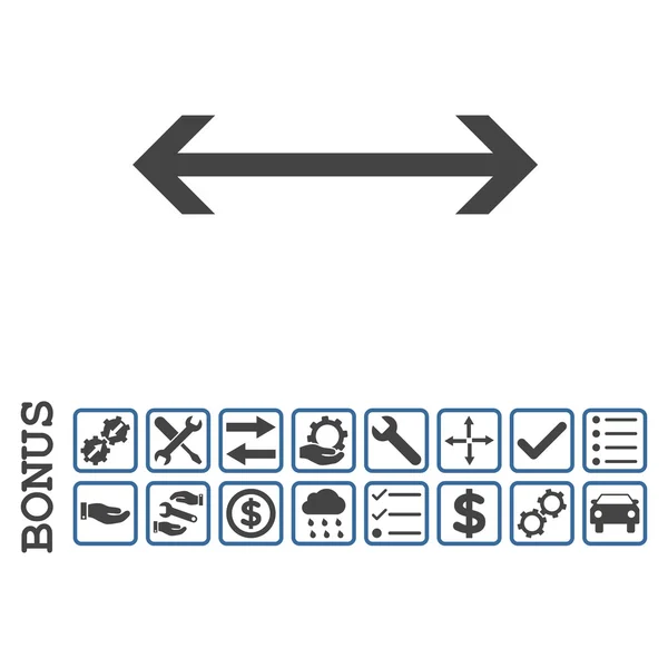 Icono horizontal del vector plano de la vuelta con la prima — Vector de stock