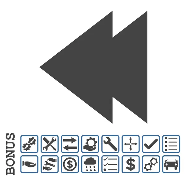 Verplaatsen van links platte Vector Icon met Bonus — Stockvector