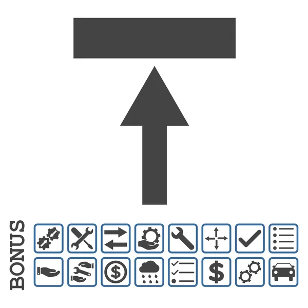 Mover Top plano Vector icono con bono — Archivo Imágenes Vectoriales