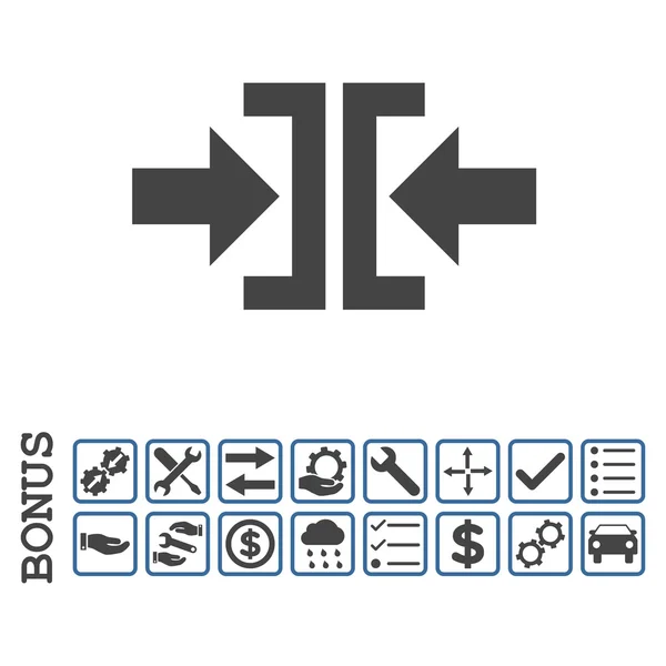 Prensa horizontal dirección plana Vector icono con bono — Archivo Imágenes Vectoriales