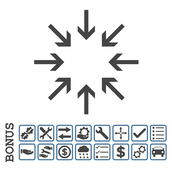 Flechas de presión plana Vector icono con bono — Archivo Imágenes Vectoriales