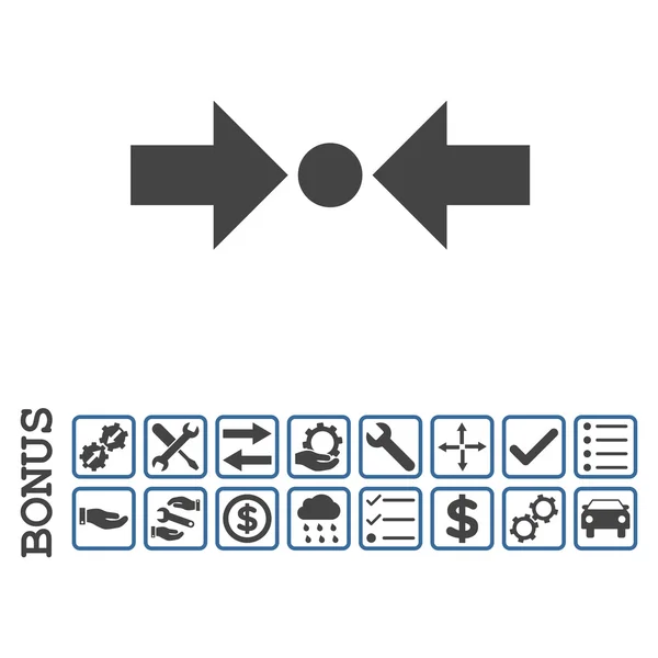 Icono plano horizontal del vector de la presión con la prima — Vector de stock