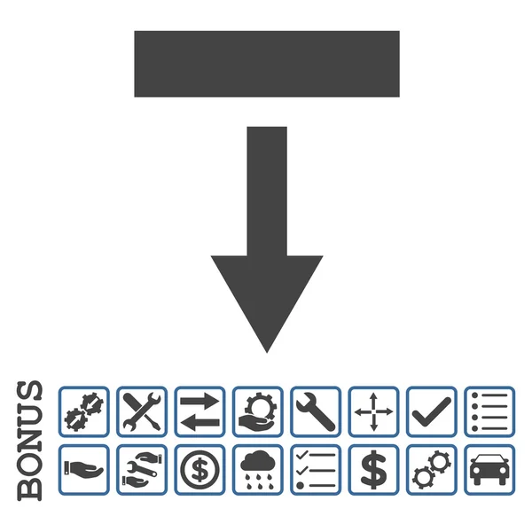 Tarik Ikon Vektor Datar Dengan Bonus - Stok Vektor