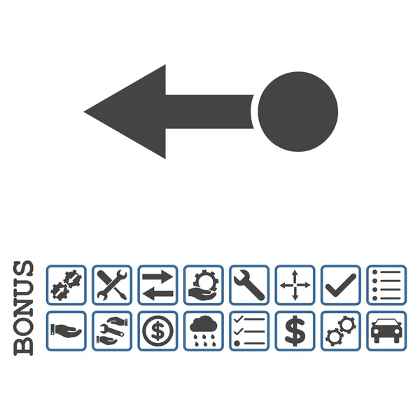 보너스와 함께 왼쪽된 평면 벡터 아이콘을 끌어 — 스톡 벡터