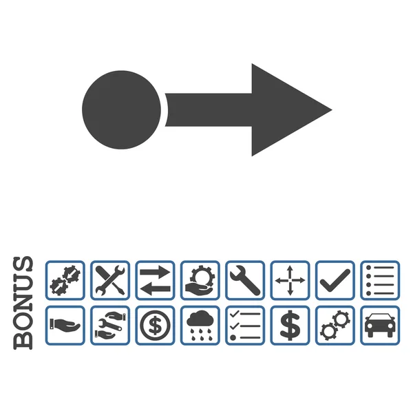 Tirez l'icône de vecteur plat droit avec le boni — Image vectorielle