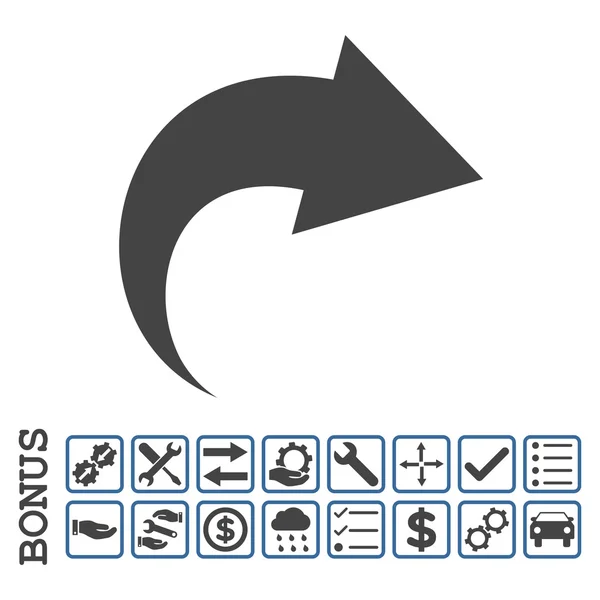 Redo flache Vektor-Symbol mit Bonus — Stockvektor