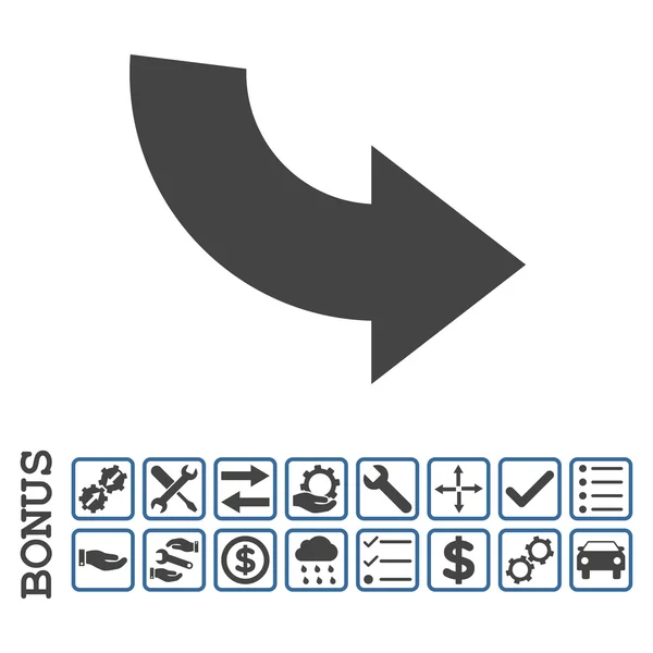 Rotation de l'icône vectorielle plate Ccw avec bonus — Image vectorielle
