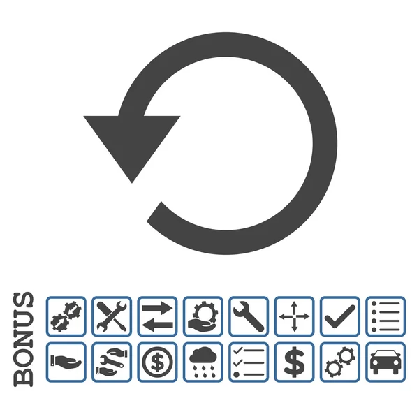 Rotation de l'icône vectorielle plate Ccw avec bonus — Image vectorielle