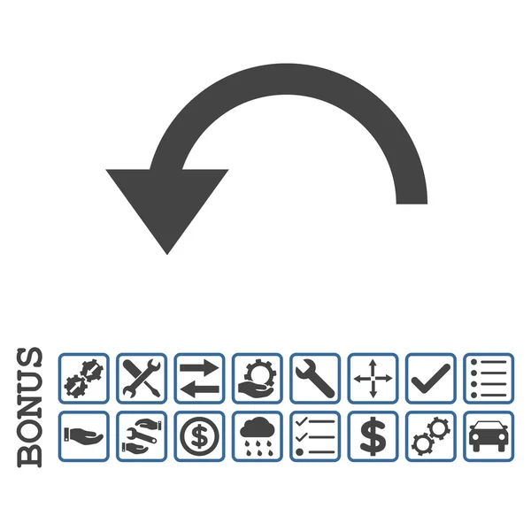 Putar Ikon Vektor Ccw Flat Dengan Bonus - Stok Vektor