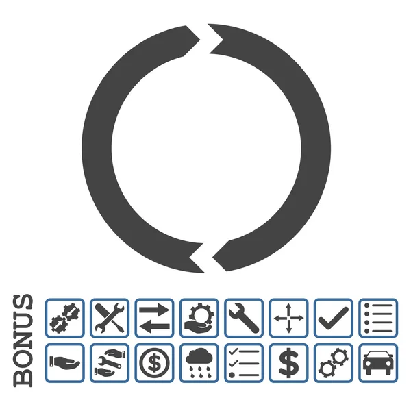 Icono de vector plano de rotación con bono — Archivo Imágenes Vectoriales