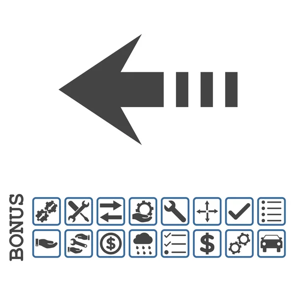 Envoyer Icône vectorielle plat gauche avec bonus — Image vectorielle