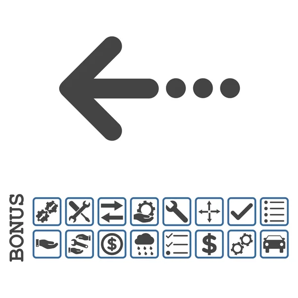 Envoyer Icône vectorielle plat gauche avec bonus — Image vectorielle