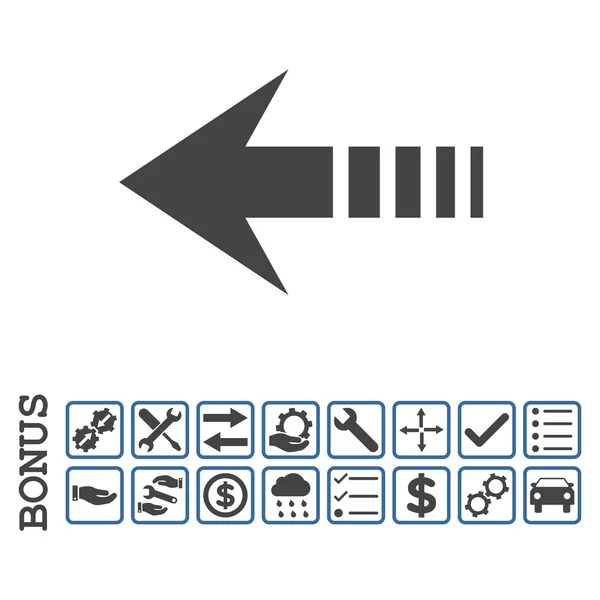 Envoyer Icône vectorielle plat gauche avec bonus — Image vectorielle