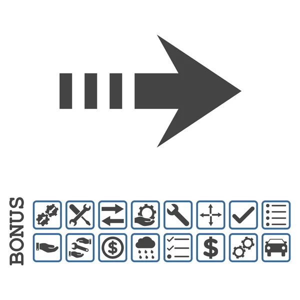 Envoyer à droite Icône vectorielle plat avec bonus — Image vectorielle