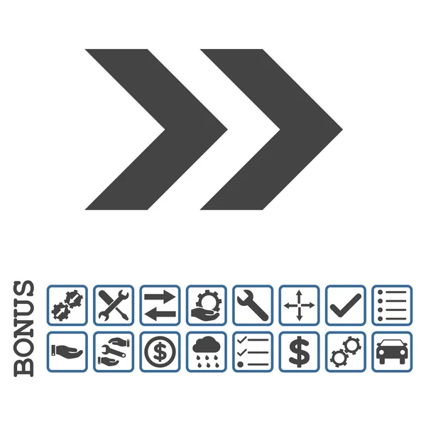 Icône vectorielle plate droite décalage avec bonus — Image vectorielle