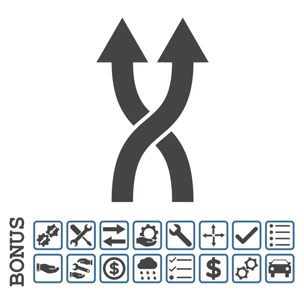 Shuffle Flechas arriba plano Vector icono con bono — Archivo Imágenes Vectoriales