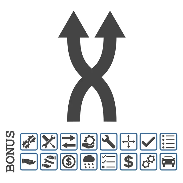 Shuffle Flechas arriba plano Vector icono con bono — Archivo Imágenes Vectoriales