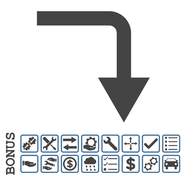 Platte Vector Icon met Bonus afwijzen — Stockvector