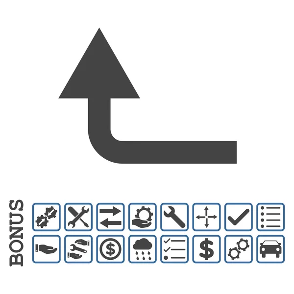 Tournez vers l'avant Icône vectorielle plate avec bonus — Image vectorielle