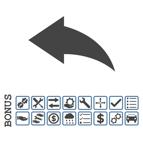 Zpět: plochý vektorové ikony s bonusem — Stockový vektor