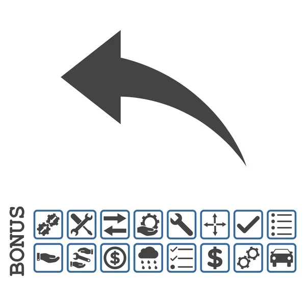 Deshacer icono de vector plano con bono — Archivo Imágenes Vectoriales