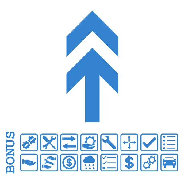 Flecha arriba plano Vector icono con bono — Archivo Imágenes Vectoriales