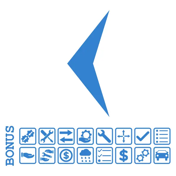 Ícone plano esquerdo do vetor de Arrowhead com bônus — Vetor de Stock