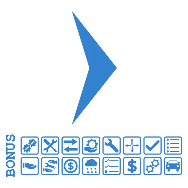 Icono plano derecho del vector de la punta de flecha con la prima — Archivo Imágenes Vectoriales