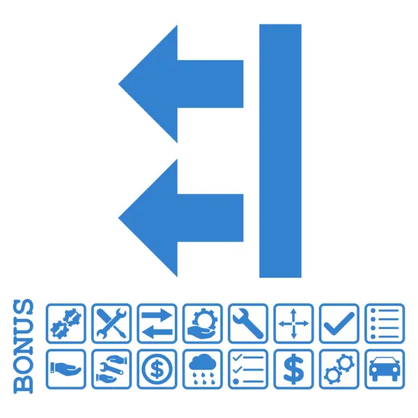 Traiga izquierda plana Vector icono con bono — Archivo Imágenes Vectoriales