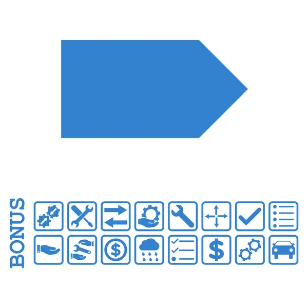 Richtung rechts flaches Vektorsymbol mit Bonus — Stockvektor