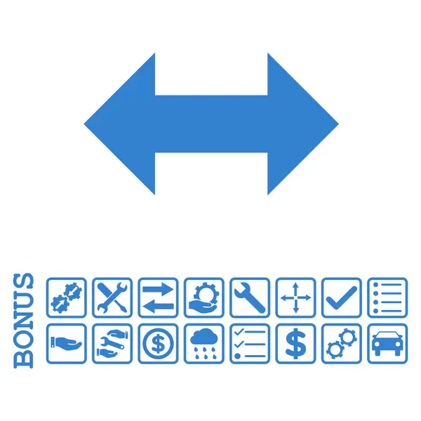 Flechas horizontales de intercambio plano Vector icono con bono — Archivo Imágenes Vectoriales