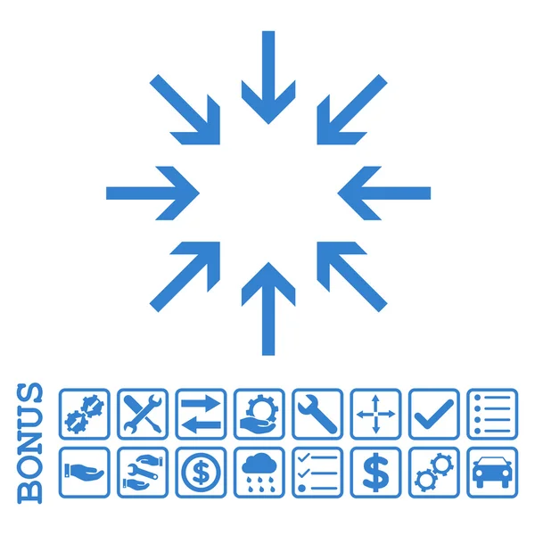 Flechas de presión plana Vector icono con bono — Archivo Imágenes Vectoriales