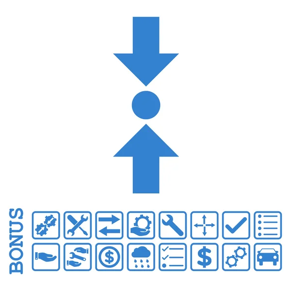 Icono de vector plano vertical de presión con bono — Archivo Imágenes Vectoriales